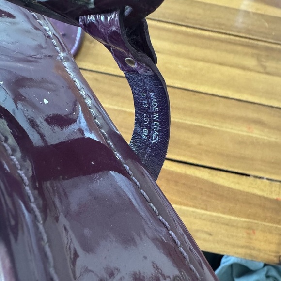 Tory Burch Purple Patent Leather Miller Sandal Size 6 - Picture 4 of 5